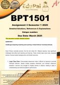 BPT1501 Assignment 3 &lpar;COMPLETE ANSWERS&rpar; Semester 1 2025 - DUE March 2025