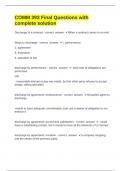 COMM 393 Final Questions with complete solution 