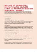 WGU D435  HR TECHNOLOGY & PEOPLE ANALYTICS COMPLETE LATEST SET WITH ACTUAL QUESTIONS AND CORRECT ANSWERS