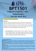 BPT1501 Assignment 3 &lpar;ANSWERS&rpar; Semester 1 2025 - DISTINCTION GUARANTEED