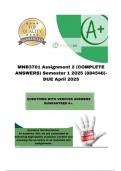 MNB3701 Assignment 2 &lpar;COMPLETE ANSWERS&rpar; Semester 1 2025 &lpar;884546&rpar;- DUE April 2025&semi; 100&percnt; correct solutions and explanations&period;
