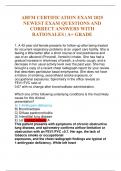 ABFM CERTIFICATION EXAM 2025 NEWEST EXAM QUESTIONS AND CORRECT ANSWERS WITH RATIONALES &vert; A&plus; GRADE