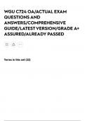 WGU C724 OA&sol;ACTUAL EXAM QUESTIONS AND ANSWERS&sol;COMPREHENSIVE GUIDE&sol;LATEST VERSION&sol;GRADE A&plus; ASSURED&sol;ALREADY PASSED