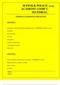  SUFFOLK POLICE ACADEMY COMP 1 MATERIAL QUESTIONS AND ANSWERS 2025
