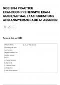 NCC EFM PRACTICE EXAM&sol;COMPREHENSIVE EXAM GUIDE&sol;ACTUAL EXAM QUESTIONS AND ANSWERS&sol;GRADE A&plus; ASSURED