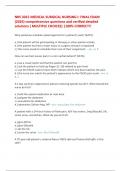NRS 3015 MEDICAL SURGICAL NURSING I&colon; FINAL EXAM &lpar;2025&rpar; comprehensive questions and verified detailed solutions &lpar; MULTIPLE CHOICES&rpar; &vert;100&percnt; CORRECT&excl;&excl;