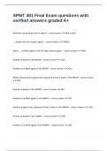SPMT 481 Final Exam questions with verified answers graded A&plus;