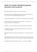 SPMT 217 EXAM 3 REVIEW &lpar;updated&rpar; questions well answered