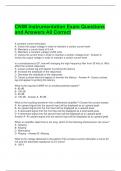 CNIM Instrumentation Exam Questions and Answers All Correct 