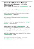 Hawaii Board State Exam- Massage Questions with Complete Solutions &lpar;Latest 2025&rpar;&period;
