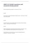 SPMT 217 EXAM 2 questions well answered already passed