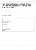WGU C836 MULTI&sol;COMPREHENSIVE FINAL EXAM REVIEW QUESTIONS AND ANSWERS ALREADY PASSED