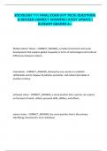 SOCIOLOGY 111 FINAL EXAM &lbrace;IVY TECH&rcub; QUESTIONS & REVISED CORRECT ANSWERS LATEST UPDATE &vert; ALREADY GRADED A&plus;