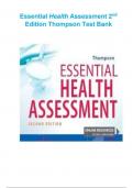 Test Bank For Essential Health Assessment 2nd Edition&comma; By Janice Thompson All Chapters 1-24 LATEST&period;&period;pdf