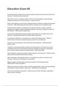 Education Exam &num;2 question and answers graded A&plus; 