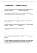 NSO Module 14&colon; Blood Therapy Proctored Exam Complete Solutions 100&percnt; Verified Answers&period;