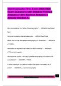 Mammography Final Exam 2024&sol;2025  Exam Questions with Detailed Verified  Answers &lpar;100&percnt; Correct Answers&rpar; &vert;  Already Graded A&plus; 