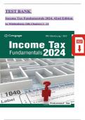 Test Bank for Income Tax Fundamentals 2024, 42nd Edition by Whittenburg