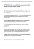 SPCE 610 Exam 1-O'Neil questions with verified answers to pass