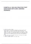 CompTIA A&plus; 220-1101 Practice Test Questions with 100&percnt; verified answers