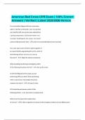 American Red Cross CPR Exam &vert; 100&percnt; Correct Answers &vert; Verified &vert; Latest 2025&sol;2026 Version