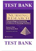 Test Bank Nursing Research Generating and Assessing Evidence for Nursing Practice 11th Edition by Denise Polit & Cheryl Beck &comma; ISBN&colon;9781975110642 Chapters 1-33 &vert;Complete Guide A&plus;&vert;