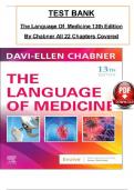 Test Bank for The Language Of Medicine 13th Edition by Chabner&comma; 9780443107795 &lpar;All Chapter 1-22&rpar;