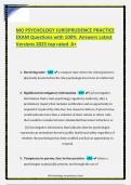 MO PSYCHOLOGY JURISPRUDENCE PRACTICE EXAM Questions with 100&percnt; Answers Latest Versions 2025 top rated A&plus;