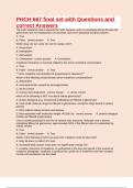PHCH 667 final set with Questions and correct Answers