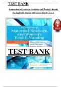 Test Bank Foundations of Maternal-Newborn and Women's Health Nursing, 8th Edition by Murray