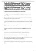 Industrial Maintenance Mid Term exam 122 complete solutions 100&percnt; correct&period;