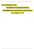 Solution Manual for Principles of Corporate Finance&comma; 14th Edition &ndash; Brealey&comma; Myers & Allen &lpar;Complete&comma; All Chapters&rpar;