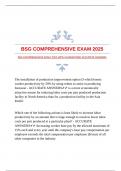 BSG COMPREHENSIVE EXAM 2025 WITH GUARANTEED ACCURATE ANSWERS