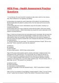 HESI Prep - Health Assessment Practice Exam 2025/2026 Questions With Completed & Verified Solutions.