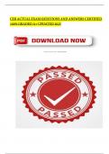 CER ACTUAL EXAM QUESTIONS AND ANSWERS CERTIFIED 100&percnt; GRADED A&plus; UPDATED 2025