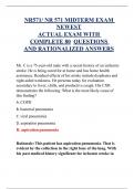 NR571&sol; NR 571 MIDTERM EXAM NEWEST ACTUAL EXAM WITH COMPLETE 80  QUESTIONS AND RATIONALIZED ANSWERS  