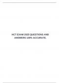 HCTS MIDTERM EXAMS BUNDLE&vert;&vert; QUESTIONS AND ANSWERS 100&percnt; VERIFIED&excl;&excl;