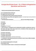 Georgia Real Estate Exam &ndash; Ch&period; 19 Rules & Regulations Questions and Answers