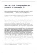 SPCE 610 Final Exam questions well answered to pass graded A&plus;