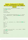 Copado - Fundamentals II UPDATED  ACTUAL  Exam Questions and CORRECT  Answers 