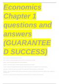 Economics Chapter 1 questions and answers &lpar;GUARANTEED SUCCESS&rpar;