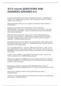 JLTV course QUESTIONS AND ANSWERS &lpar;GRADED A&plus;&rpar;
