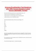 Arizona eFoodHandlers Test Questions with 100&percnt; Correct Answers &vert; Latest Version 2025&sol;2026 &vert; Verified