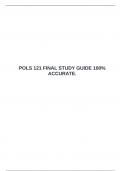 POLS 121 FINAL STUDY GUIDE 100&percnt; ACCURATE&period;