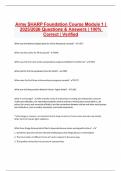 Army SHARP Foundation Course Module 1 &vert; 2025&sol;2026 Questions & Answers &vert; 100&percnt; Correct &vert; Verified