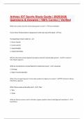 Arthrex IOT Sports Study Guide &vert; 2025&sol;2026 Questions & Answers &vert; 100&percnt; Correct &vert; Verified