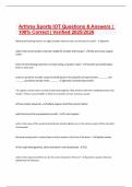 Arthrex Sports IOT Questions & Answers &vert; 100&percnt; Correct &vert; Verified 2025&sol;2026