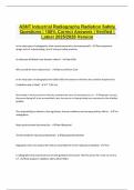 ASNT Industrial Radiography Radiation Safety Questions &vert; 100&percnt; Correct Answers &vert; Verified &vert; Latest 2025&sol;2026 Version