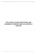 POLS 121 EXAMS BUNDLE&vert;&vert; QUESTIONS AND ANSWERS 100&percnt; VERIFIED&excl;&excl;