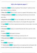 AQA A-LEVEL PHYSICS &lpar;7408&sol;2&rpar; QUESTION PAPER 2 2025&sol;2026